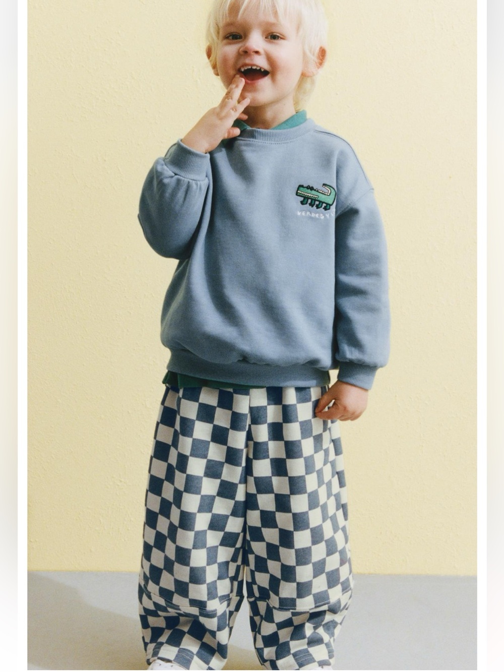ZARA CHECKERED BALLOON PANTS